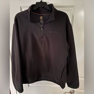 Timberland Quarter Zip Fleece Pullover Mens 2XL Black